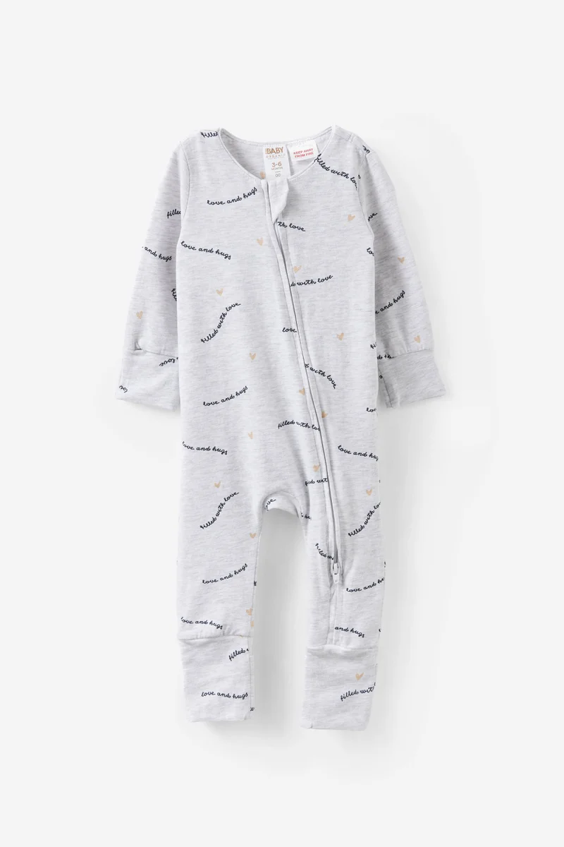 Cotton On Growie Long Sleeve Zip Romper