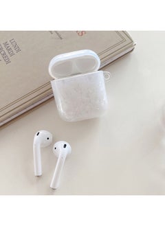 Suitable For AirPods Protective Case 2 Generation Shell Pattern Bluetooth Earphone Case Protective Case Anti-drop Wear-resistant Portable-Color:White-Applicable Models:AirPods2