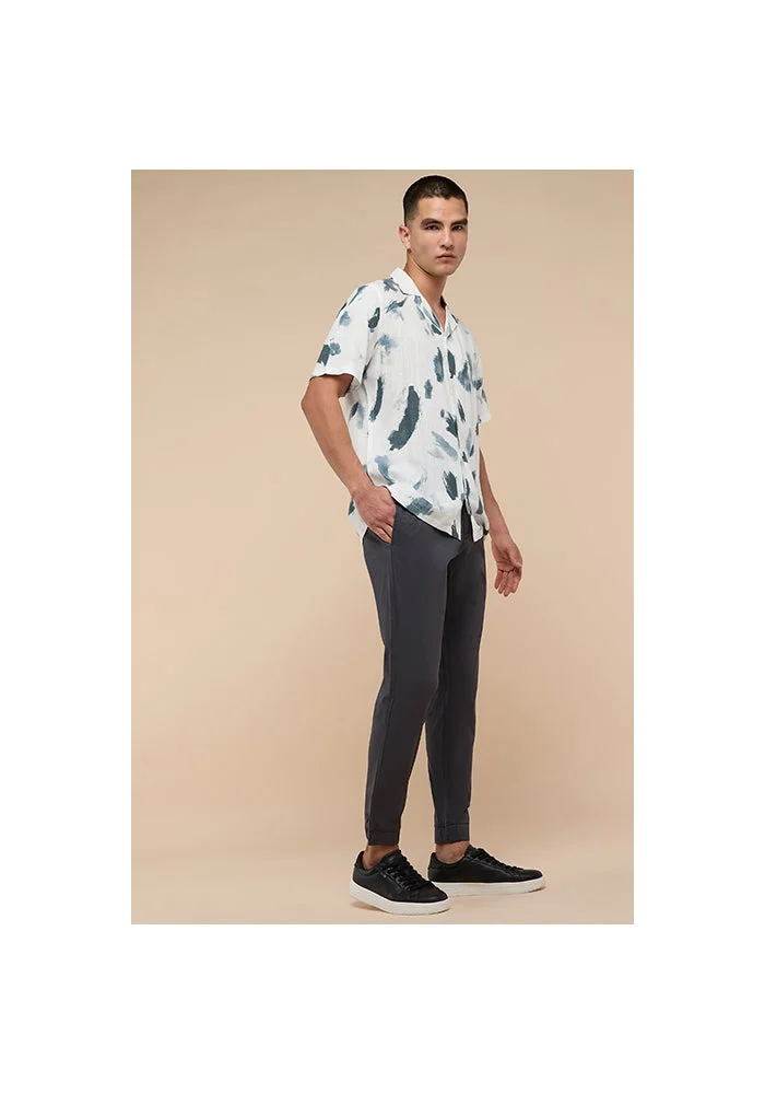 أر أند بي Solid Jogger Pants with Drawstring Waist