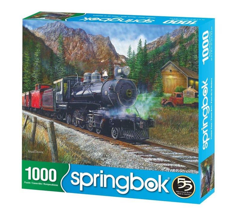 Springbok's 1000 Piece Jigsaw Puzzle Timber Pass - Made in USA - Image 2