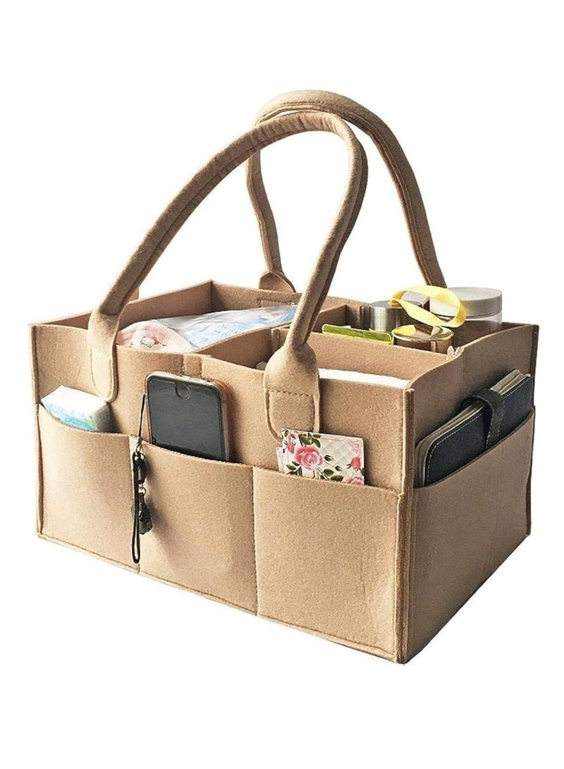 Gonice Baby Diaper Caddy Organizer Tote Bag - Nursery Storage Bin for Changing Table | Portable Car Travel Organizer  - Image 1