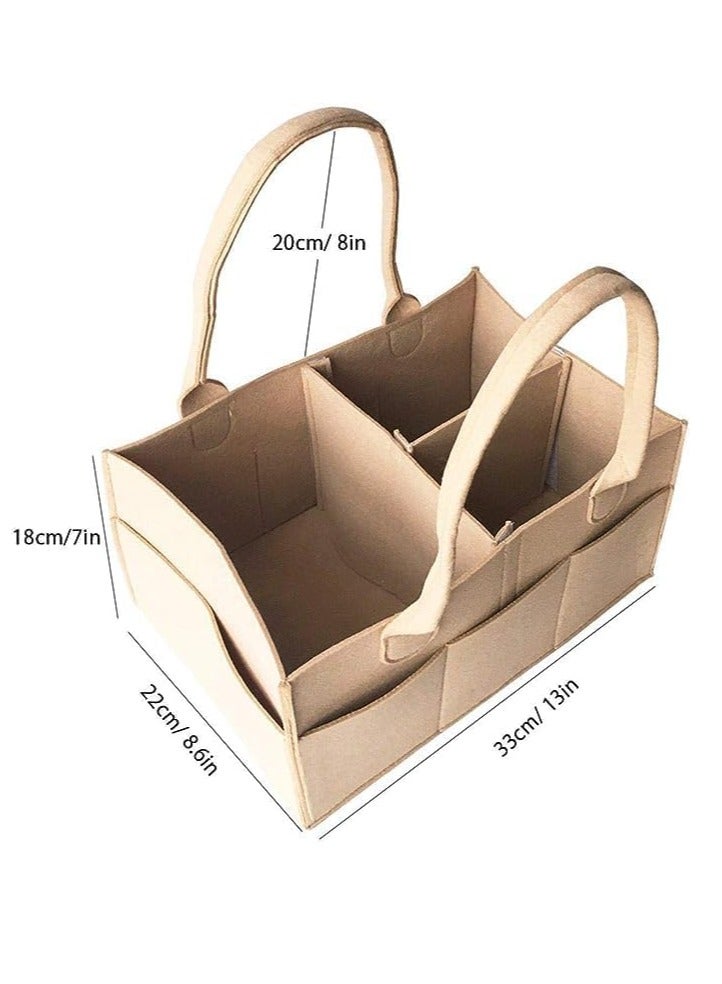 Gonice Baby Diaper Caddy Organizer Tote Bag - Nursery Storage Bin for Changing Table | Portable Car Travel Organizer  - Image 4