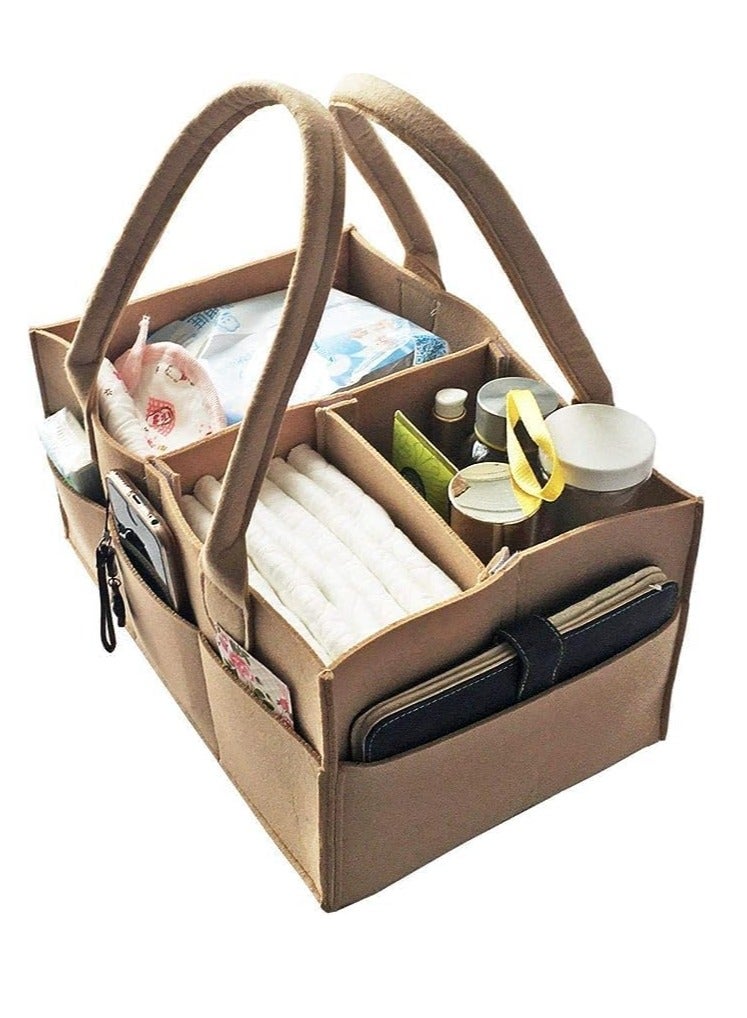 Gonice Baby Diaper Caddy Organizer Tote Bag - Nursery Storage Bin for Changing Table | Portable Car Travel Organizer  - Image 3