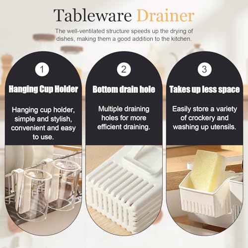 Xanadued 3 Pack Silverware Drying Basket, Silverware Drainer, Utensil Drainer, Escurridor De Cubiertos Plastico, Knife and Fork Storage Rack, Cup Rack Drying, Cup Rack for Drying in Kitchen - Image 5