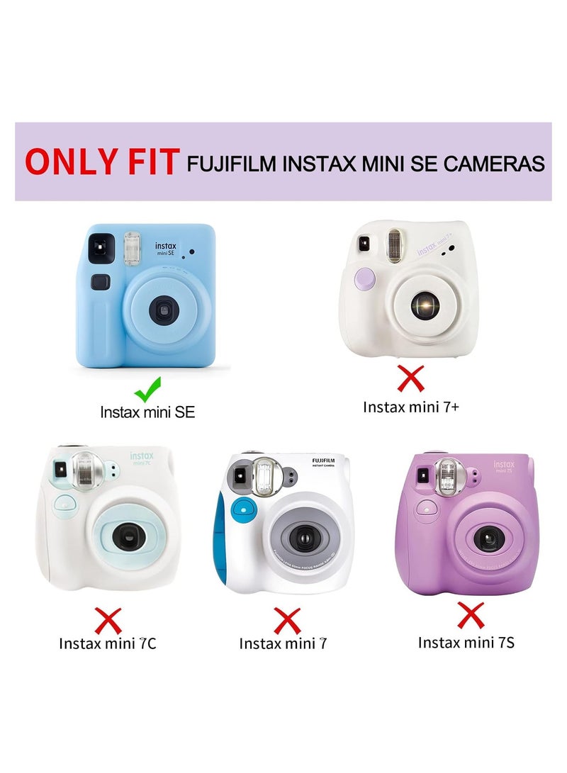 O Ozone Silicone Case for Fujifilm Instax Mini SE Instant Camera Case |Soft Protective Camera Cover with Adjustable Shoulder Strap - White - Image 2