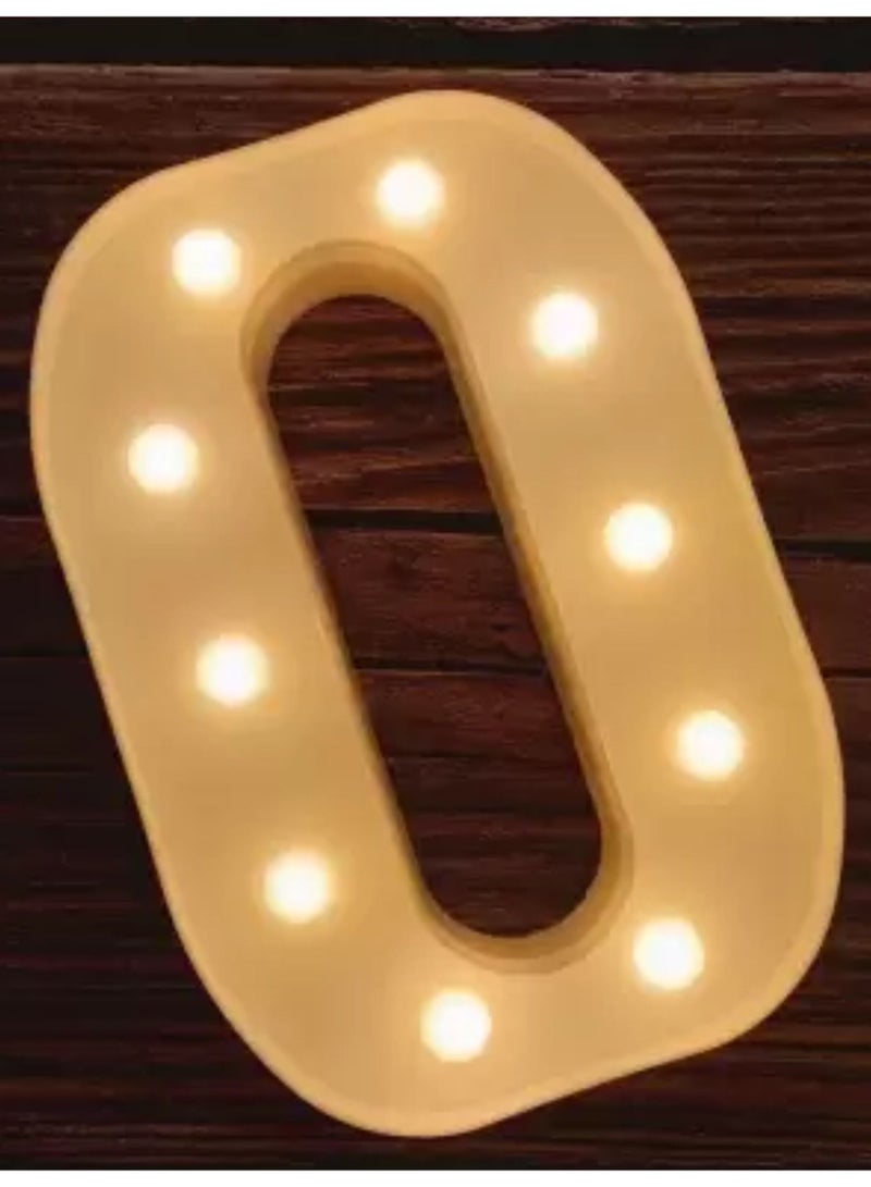 Vitacelli LEDs Numbers Light Standing Sign with Bulbs Night Lamp Warm White 0 - Image 1