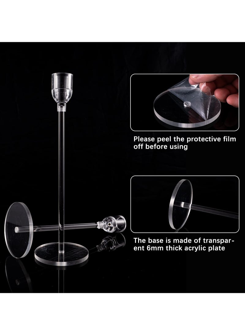 Barakah طقم حوامل شموع أنيقة من الأكريليك مكون من 6 قطع لحفلات الزفاف ومراكز تناول الطعام، شموع زخرفية مثالية - Image 5