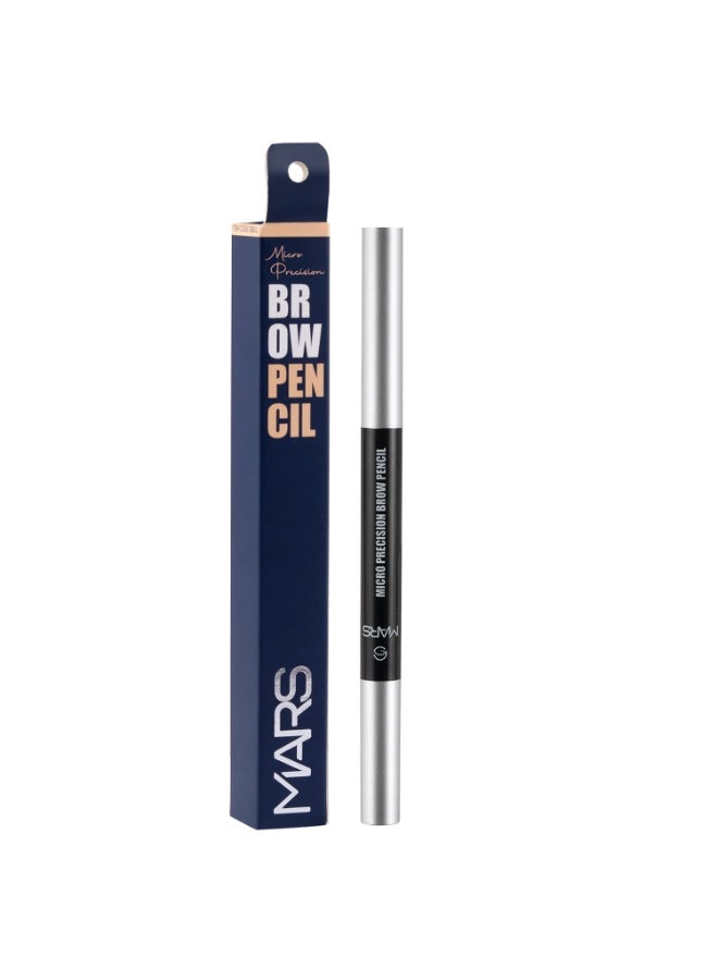 مارس قلم حواجب MARS Micro Precision مع بكرة | قابل للسحب وسهل الانزلاق | يدوم طويلًا وبلمسة نهائية طبيعية (0.4 غرام) (أسود) - Image 3