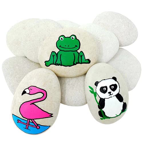 Maalavya Flat River Stones for Painting, Kindness Stones for Arts Crafts and Home Decoration (1 KG) - Image 4