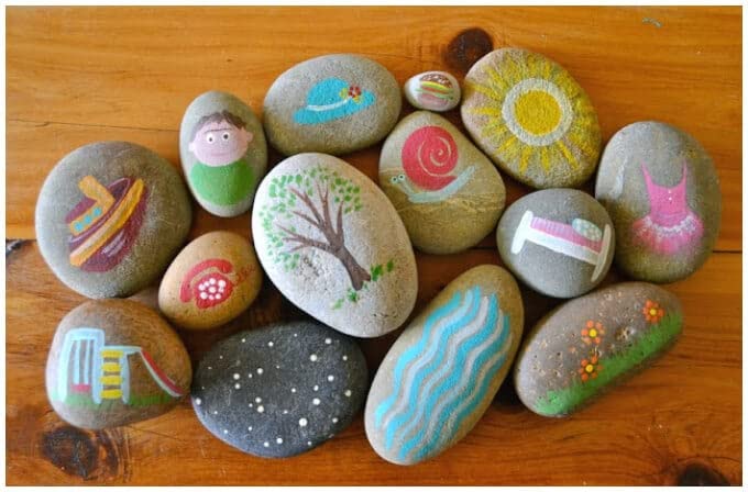 Maalavya Flat River Stones for Painting, Kindness Stones for Arts Crafts and Home Decoration (1 KG) - Image 2