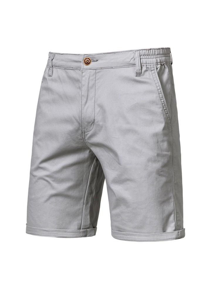 Solid Colour Sports Jogger Shorts Pants Grey
