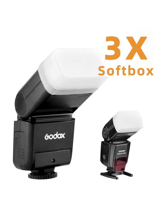 Godox Flash Diffuser for Speedlight [3-Pack], Compatible with Canon 560 565EX 580EX and with Godox V860 TT600 - Speedlight, Camera Flash, Compatible with Canon and Godox Flash Diffuser - Image 2