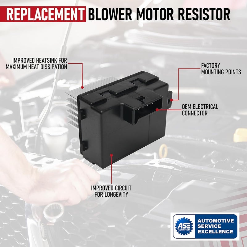 AA Ignition HVAC Blower Motor Resistor - Compatible with Ford, Lincoln and Mercury - Replaces 973-057, 6E5Z19E624AA, 8E5Z19E624A, JA1712, 4P1589 - Fusion 2010-2012, 10-12 MKZ, 2010 2011 Milan Dual Zone ATC - Image 4