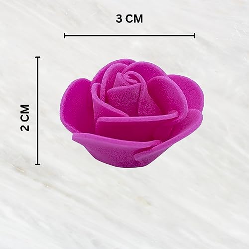 Tdas Artificial Flowers for Home Decoration - Ideal House Decoration Items for Pooja Room, Ganpati Festivals - Foam Rose Flower Needs - Perfect Backdrop for Pooja Decorations – 100 pcs (Multicolor) - Image 4