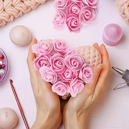 Tdas Artificial Flowers for Home Decoration - Ideal House Decoration Items for Pooja Room, Ganpati Festivals - Foam Rose Flower Needs - Perfect Backdrop for Pooja Decorations – 100 pcs (Multicolor) - Image 5