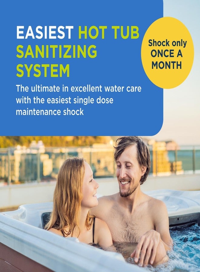 فروغ نظام التعقيم العائم FROG @Ease لأحواض الاستحمام الساخنة حتى 600 جالون، معقم سبا ذاتي التنظيم + عبوة واحدة من معالج الصدمة الخالي من الكلور FROG Maintain، خالٍ من حمض السيانوريك - Image 2