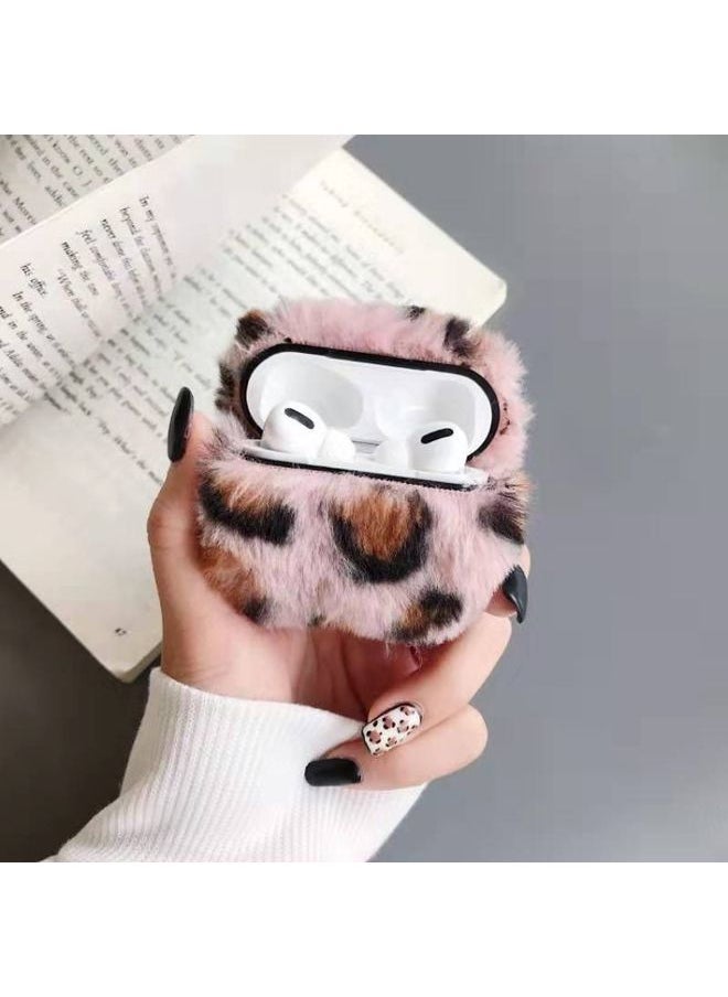 Generic Case Cover For Apple AirPods Pro Plush Bluetooth Headphone Protective Case Leopard Pink 