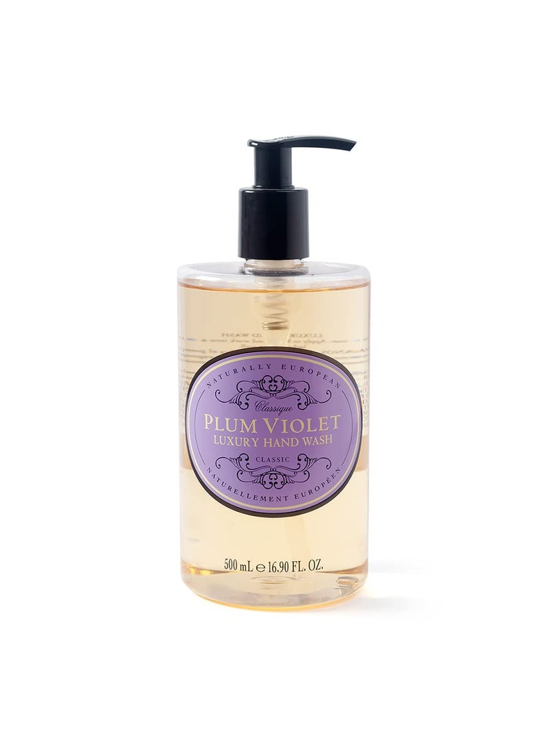 THE SOMERSET TOILETRY COMPANY LIMITED SOMERSET TOILETRY Naturally European Plum Violet Luxury Hand Wash Cleanse  Moisturise  500ml  Natural Soap Ideal for Sensitive Skin  Hand Soap Liquid Hand Soap Liquid Soap 169 Fl Oz 