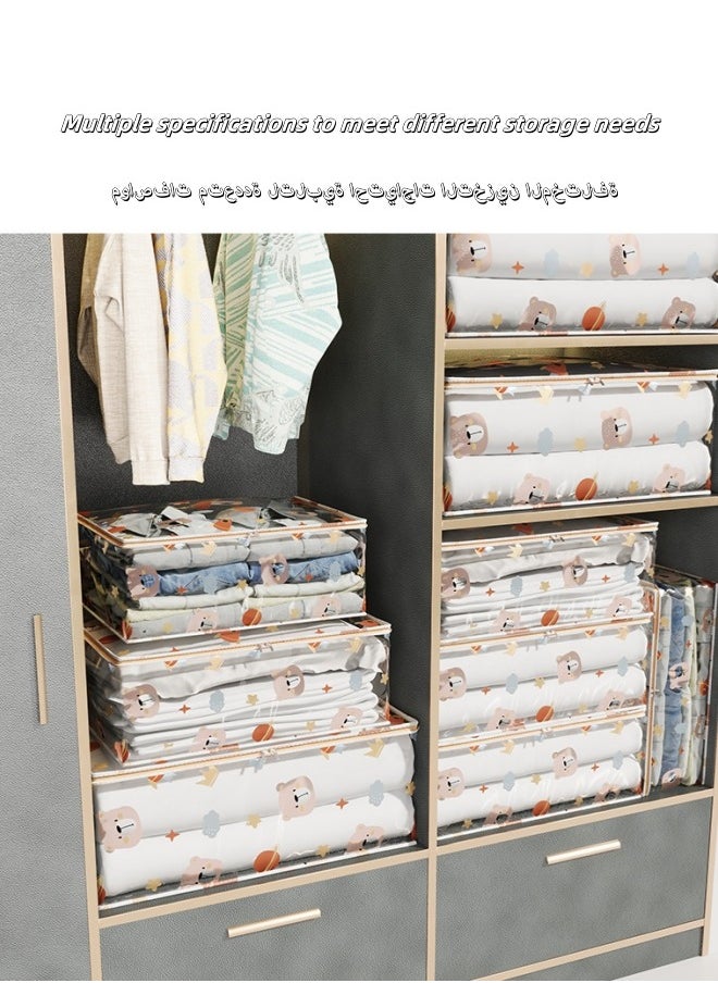 Aikenn - Quilt Storage Bag,Large Capacity Clothes Storage Bag,With Clear Window,For Comforters, Blankets, Bedding, Foldable With Sturdy Zipper, Clear Window(70*50*25cm) - Image 1