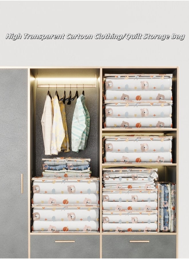 Aikenn - Quilt Storage Bag,Large Capacity Clothes Storage Bag,With Clear Window,For Comforters, Blankets, Bedding, Foldable With Sturdy Zipper, Clear Window(70*50*25cm) - Image 1