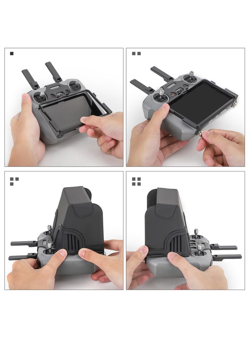 SYOSI Sun Hood Sunshade Cover for DJI Mini 4 Pro/Air 3 RC 2 Remote Controller Accessories, Anti-Glare Foldable Drone Controller Sun Hood Protective Cover  - Image 3