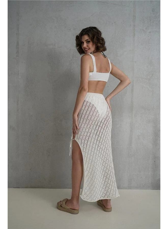Bohemai  Yolanda Rope Detail Beige Tricot Skirt. for Women | Best Price UAE