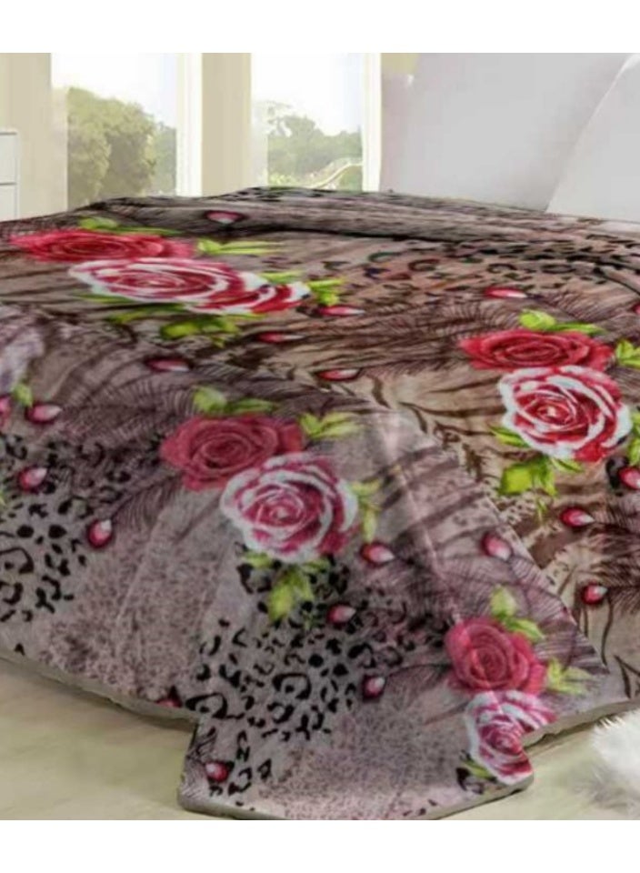 MingLi Soft and Warm 1500 grams Flannel Blanket - Versatile Double Size Blanket (220x200 cm) for Bed, Sofa, and All Seasons - Image 2