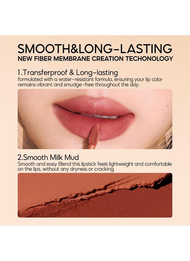 COLORKEY - COLORKEY Cheese Matte Lip Mud, Long Lasting,Creamy Matte Finishs, Lipstick, Non-Sticky, Waterproof, Smudge-Proof(CR05 Strawberry Cheese, 2.5g) - Image 1