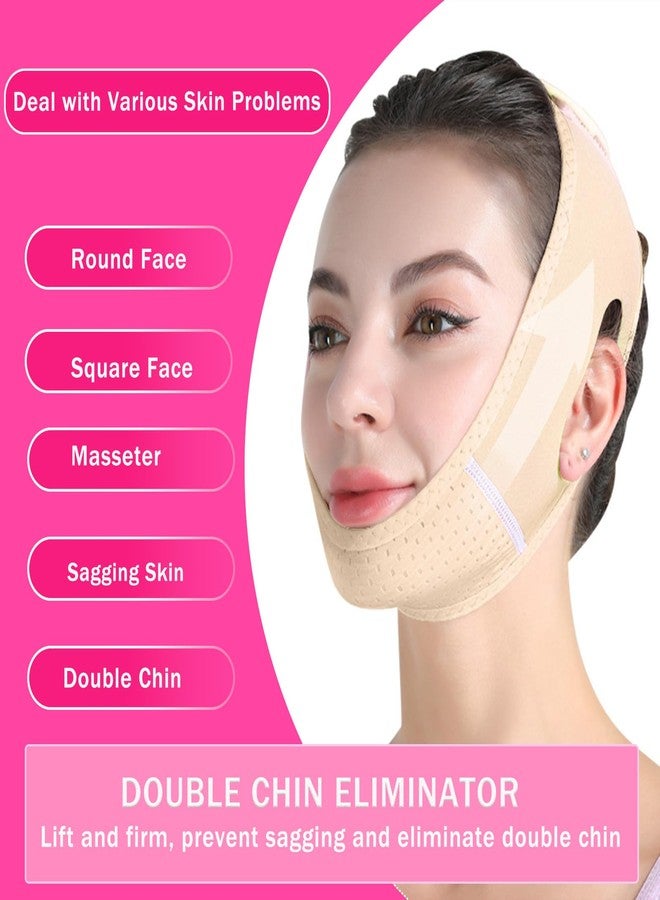Ceoyiler Double Chin Eliminator Chin Strap for Double Chin for Women Breathable and Comfortable V Line Lifting Mask for Women Double Chin Face Lift Prevent Sagging Get Rid of Double Chin (Yellow) - Image 5
