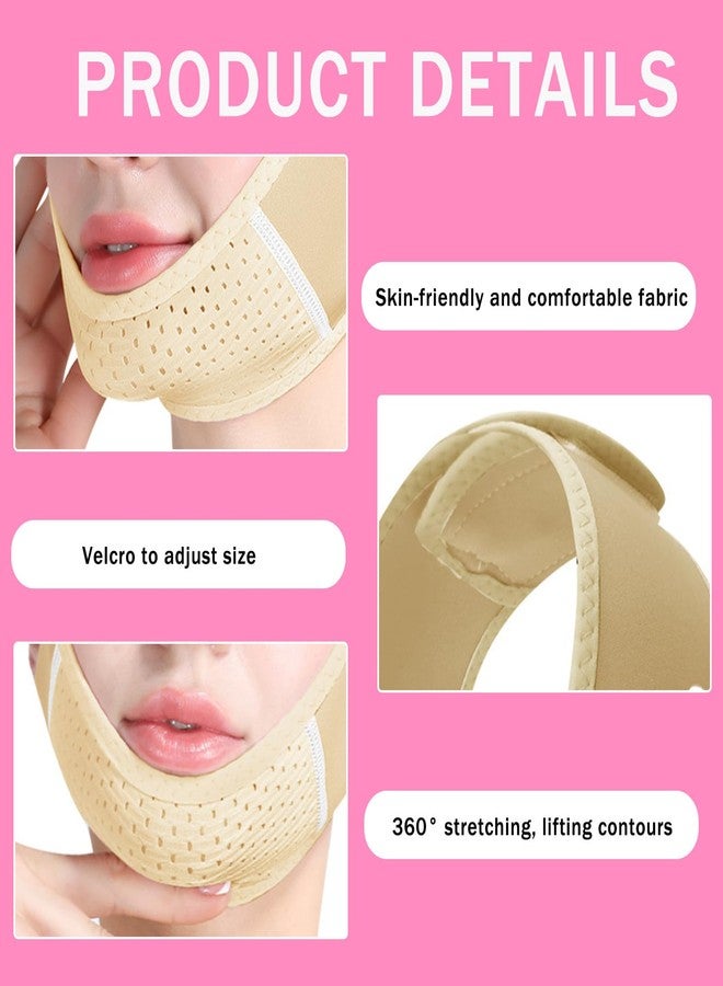 Ceoyiler Double Chin Eliminator Chin Strap for Double Chin for Women Breathable and Comfortable V Line Lifting Mask for Women Double Chin Face Lift Prevent Sagging Get Rid of Double Chin (Yellow) - Image 4