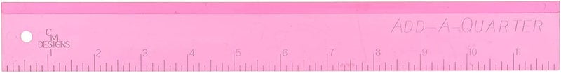 Ruler 12" Add-A-Quarter Pink CMDsnsRuler12AddAQuarterPink