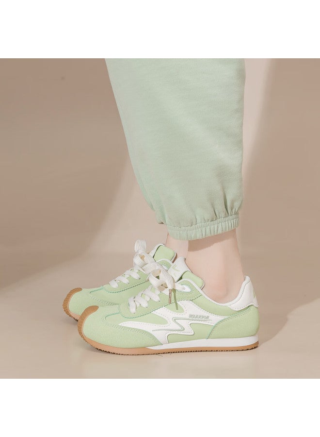 Women's Soft Sole German Training Shoes Autumn New Ballet Style Casual Sneakers Wxy5237z White Nut Green Size 38 - Image 3