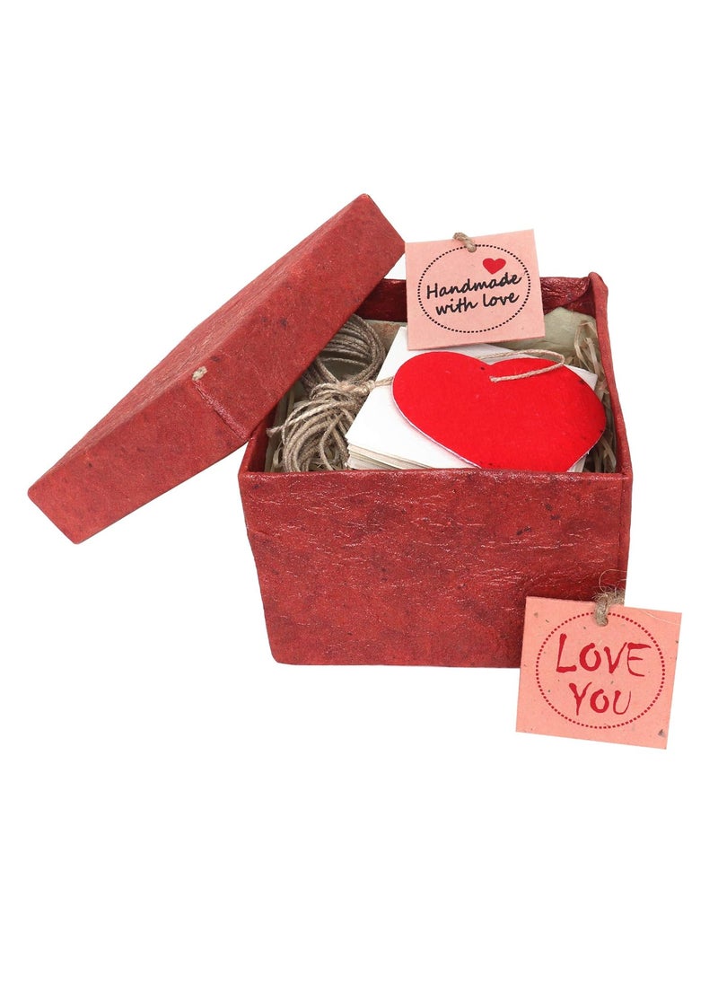 SURPRISE SOMEONE - SURPRISE SOMEONE Love 50 Empty Scrollers Sheets with Jute String and Gifts Tags for Valentine for Birthday Anniversary Heart Shape Standard Multi Color - Image 1