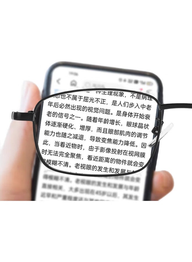 GOGOSOON Titanium Frame Crystal Reading Glasses For Men Pure Natural Crystal Stone High Definition Ultra-Light Elderly High-End Titanium Frame Retro Gold - Image 2