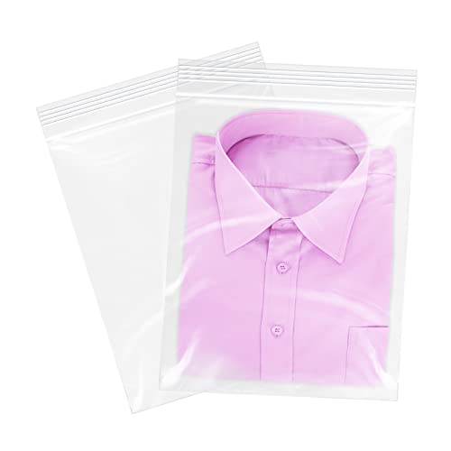 WEPOLY - 12" x 15"(500 Count) Zip Plastic Poly Bags - 2 Mil Clear Reclosable Zipper Bags for Prints, Photos, Documents, Clothing, T-Shirt, Storage - Image 1