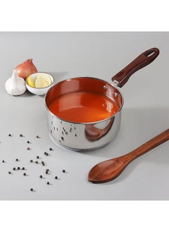 VINOD Vinod Stainless Steel Milkpan/Saucepan Set of 2-1 Litre and 1.6 Litre, Tea/Chai Pan, Riveted Sturdy Handles, Induction and Gas Stove Friendly, SAS Bottom  - Image 3