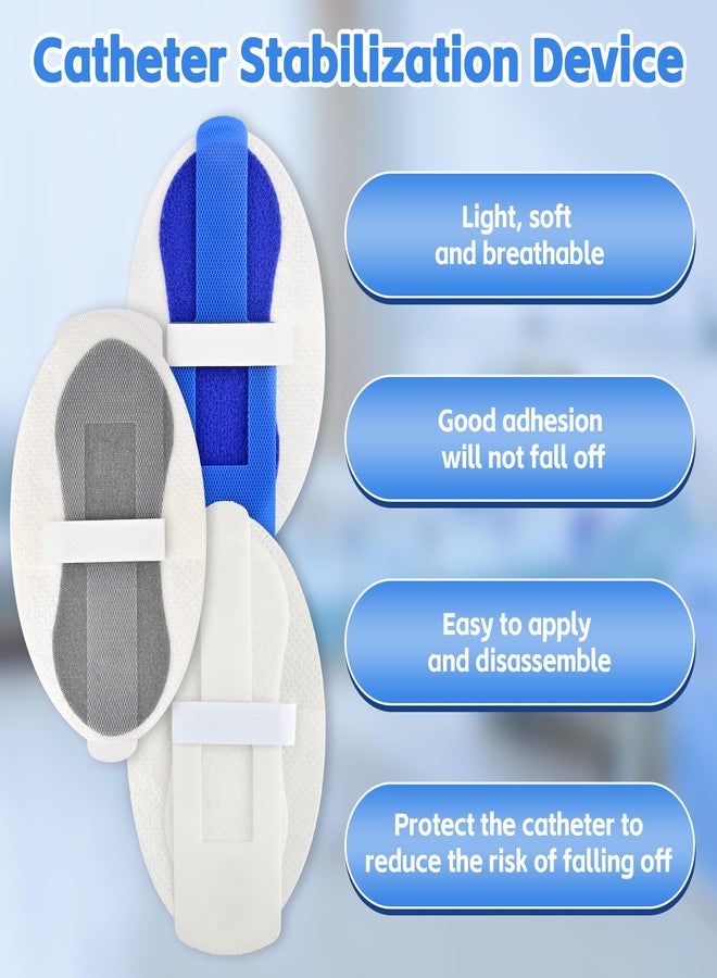 BeHerk 12 PCS Catheter Stabilization Devices, Foley Catheter Supplies, Urinary Leg Bag Legband Holder Sticker, Self Adhesive Catheter Tube Holder for PEG/G/Feeding Tube（White） - Image 4