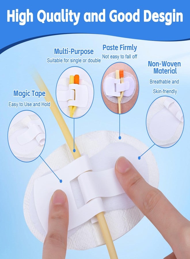 BeHerk 12 PCS Catheter Stabilization Devices, Foley Catheter Supplies, Urinary Leg Bag Legband Holder Sticker, Self Adhesive Catheter Tube Holder for PEG/G/Feeding Tube（White） - Image 3