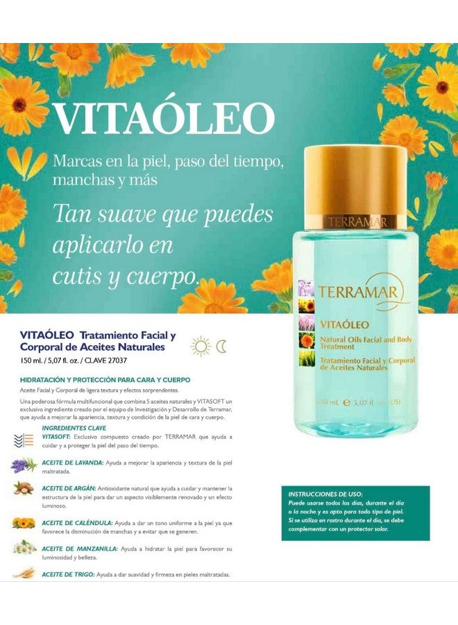 Generic Terramar Vitaoleo Tratamiento Facial y Corporal de Aceites Naturales, Tan Suave que Puedes Aplicar en Cutis y Cuerpo. Marcas en la piel, paso del tiempo, manchas y màs  - Image 4