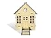 Multicraft Wood Buildable DIY Dollhouse 3D Closed Roof Arts and Crafts Project Brown Medium WS638 - Image 3