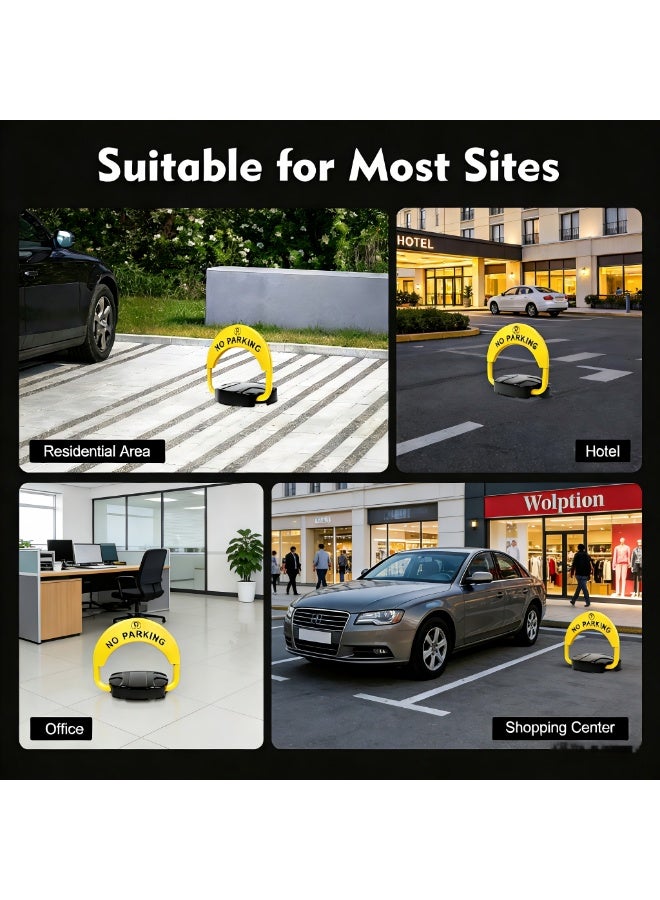 ميدنست قفل موقف سيارة ذكي مع ريموت كنترول | إنذار ضد الاصطدام | حاجز قوي 6 كجم | تصميم قفل مزدوج - Image 5