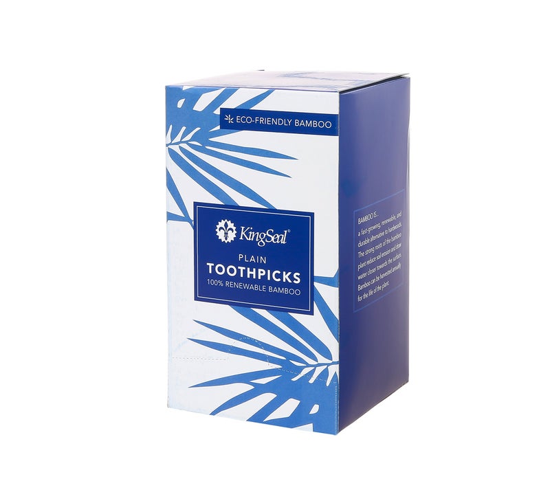 KingSeal 4000 Count  KingSeal Individually Paper Wrapped Bamboo Plain Toothpicks Unflavored 25 inch length 100 Renewable Bulk Pack  4 Boxes x 1000