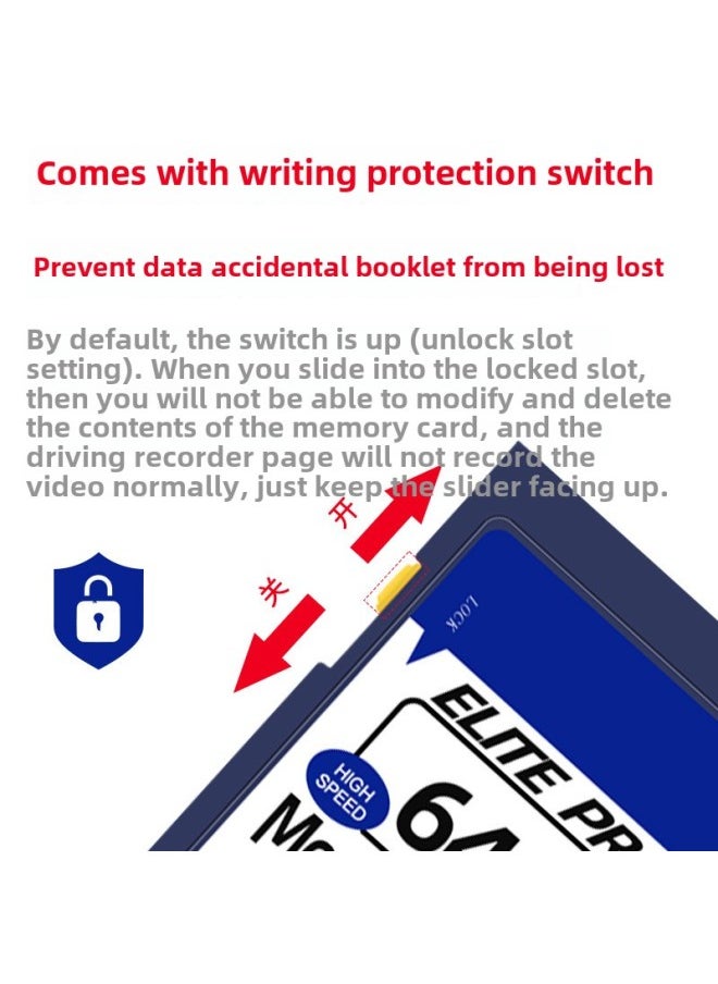 Generic - Direct SD Card Camera Memory Card SD Card 32g128G Monitoring U3 High-speed Video Card 64G Memory Card-Capacity:512GB - Image 1