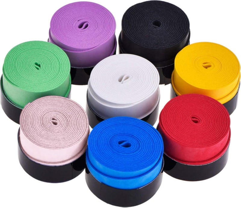 Pangda 8 Pieces Tennis Badminton Racket Overgrip for Anti Slip and Absorbent Grip, Assorted Color