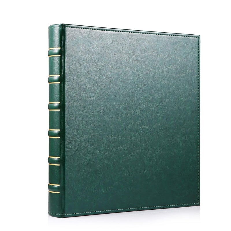 WOT I Deluxe Trading Card Binder 540 Pockets Collectible Card Binder Sleeves Refillable Leather 3 Ring Binder with Double Sided Pockets for Holding Cherished Cards Green - Image 2