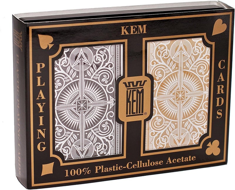 Kem Playing Cards Arrow Black and Gold Bridge Size Jumbo Index Playing Cards Arrow BlackGold 1017402 - Image 2