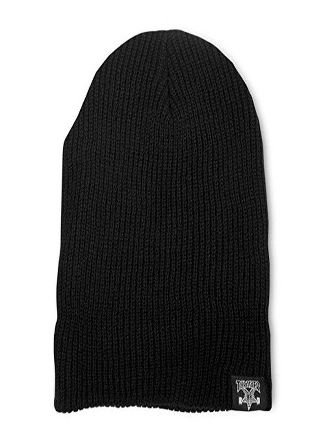 Thrasher Magazine Skategoat/Skate And Destroy Black Beanie Hat - Image 5