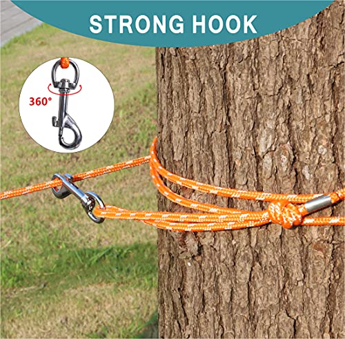 muiyrtuy Reflective Cat Leash -30FT Cat Cable Out Escape Proof Walking Leads Yard Long Durable Safe Personalized Extender Leash Traning Play Outdoor for Puppies/Kittens/Rabbits/Small Animals - Image 4