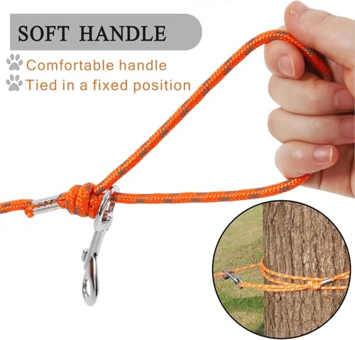 muiyrtuy Reflective Cat Leash -30FT Cat Cable Out Escape Proof Walking Leads Yard Long Durable Safe Personalized Extender Leash Traning Play Outdoor for Puppies/Kittens/Rabbits/Small Animals - Image 2