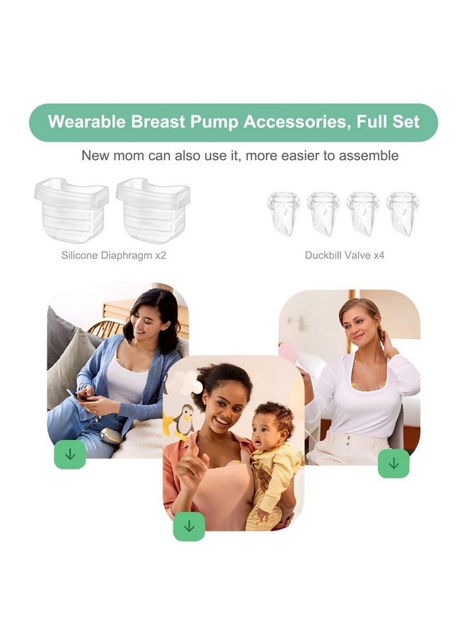 PDFans Duckbill Valve Silicone Diaphragm 6pcs Suitable for MomMed/TSRETE S21/S18/S19 Wearable Breast Pump Replacement Parts Accessories - Image 2